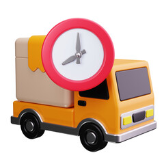 Wall Mural - Clock Delivery 3d Render Icons