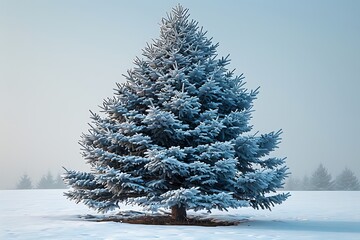 Fir Tree isolated on white background.