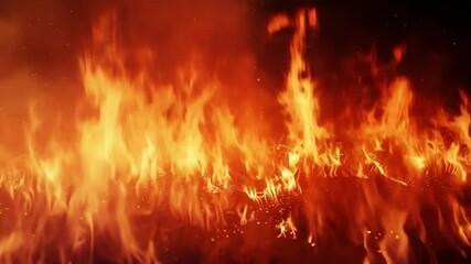 Aufkleber - Fiery Inferno: A mesmerizing abstract background of fiery flames dancing and consuming, creating a dramatic and intense visual spectacle.  