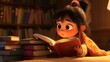 © XtzStudio - A Little Girl Enjoying a Book