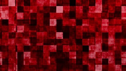 Wall Mural - Abstract red small square seamless moving and animation digital background