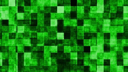 Wall Mural - Green small square seamless moving and animation digital background