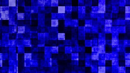 Wall Mural - Abstract blue small square seamless moving and animation digital background
