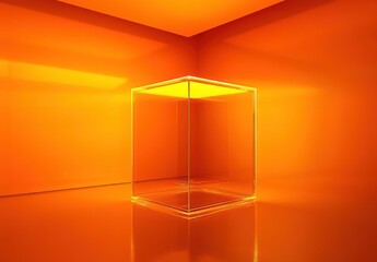 Poster - Glass Cube Orange Room.