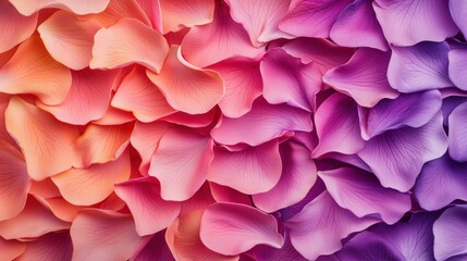 Canvas Print - Vibrant gradient of rose petals in pastel hues