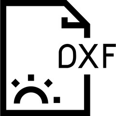 Poster - DXF File Format Icon Representing CAD Design and Technical Drawings Suitable for Engineering Applications
