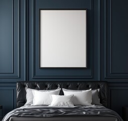 Wall Mural - Blue Bedroom Mockup.