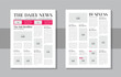 © Pavel - Print ready newspaper template layout design or paper retro journal vector grunge template