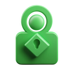 Poster - 3D Profile Icon with Green Checkmark - Secure Login & Account Verification