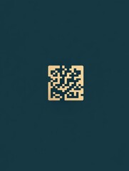 QR code on dark blue background