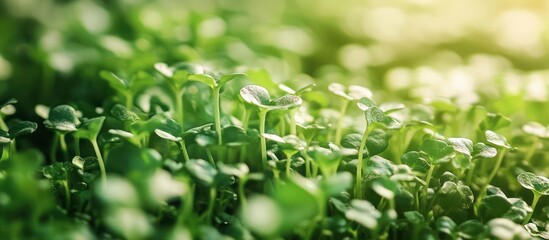 Wall Mural - Green Microgreens Close-up