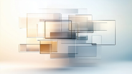 Poster - Abstract rectangles in warm tones create a modern design composition with overlapping shades
