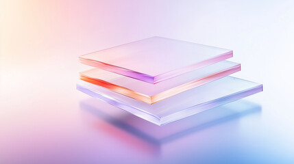 Poster - Translucent layers create a visually striking composition against a calming gradient background