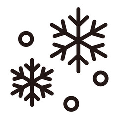 Wall Mural - snowflake line icon, winter season releated vector symbol.