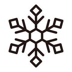 Wall Mural - snowflake line icon, winter season releated vector symbol.