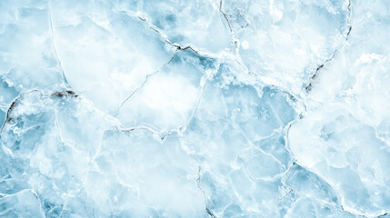 Poster - Cracked ice texture with intricate patterns and cool blue hue, perfect for backgrounds
