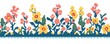 © Pumapala - A decorative floral border featuring colorful flowers in a pixel-art style.