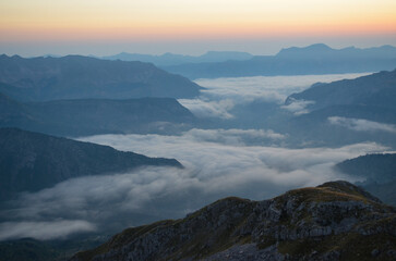 sunrise over mountains