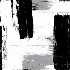 Poster - Abstract Black and White Seamless Pattern Design