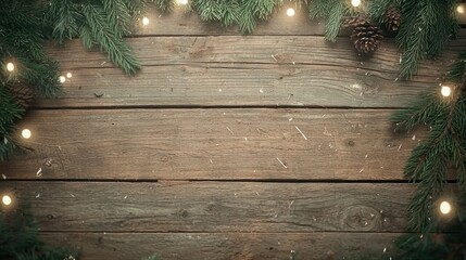 Wall Mural - create a cozy christmas background wallpaper with rustic charm