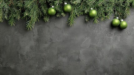 Wall Mural - create a festive christmas wallpaper with a green garland background
