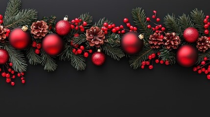 Wall Mural - create a festive christmas wallpaper featuring a beautiful background with ornaments