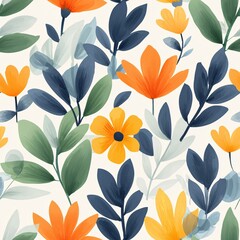 Poster - Abstract Floral Seamless Pattern Design