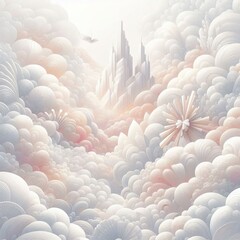 Poster -  a white vibrant graphic art piece background wallpaper seamless
