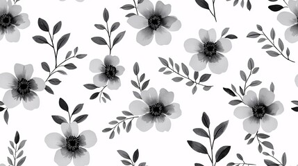 Poster - Elegant Floral Abstract Seamless Pattern Design