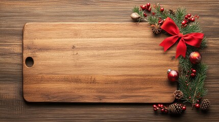 Wall Mural - create a festive christmas background wallpaper with red bows