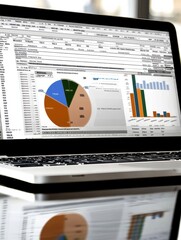 Poster - pc accounting software. data spreadsheet