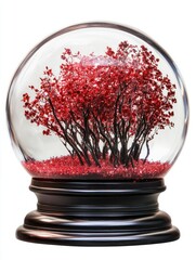 Wall Mural - png empty snow globe transparent red celebration.