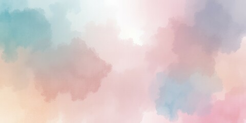 Poster - Soft watercolor background in pastel hues.