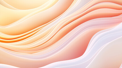 Poster - Gentle waves of pastel colors blend seamlessly, creating a calming and harmonious abstract visual experience