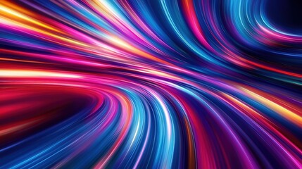 Poster - Modern abstract high speed movement. Colorful dynamic smooth motion on blue background. Movement sport pattern for banner or poster design background concept, 4k Resolution