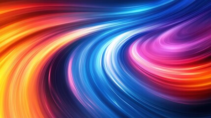 Poster - Modern abstract high speed movement. Colorful dynamic smooth motion on blue background. Movement sport pattern for banner or poster design background concept, 4k Resolution