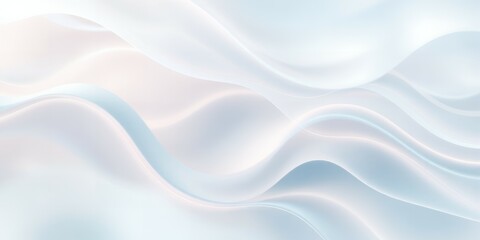 Poster - Abstract white and blue wave background
