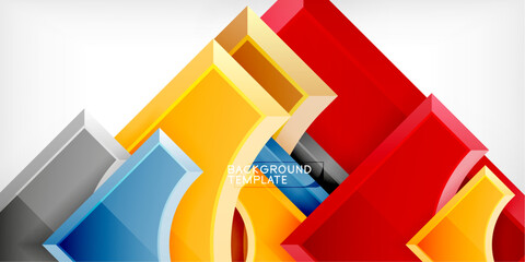 Aufkleber - Geometric design abstract background - circles and triangles