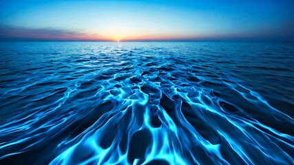 Poster - Blue waving surface