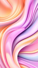 Poster - Delicate waves of pastel colors flow together, creating a calming and visually appealing abstract design