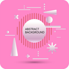 Poster - Modern geometric composition of various shapes. Illustration for design. Abstract background in the trend chart. A stylish template for further creativity.