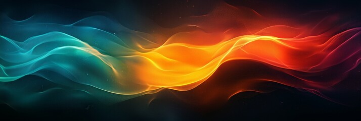 Abstract background with colorful waves and lines of light