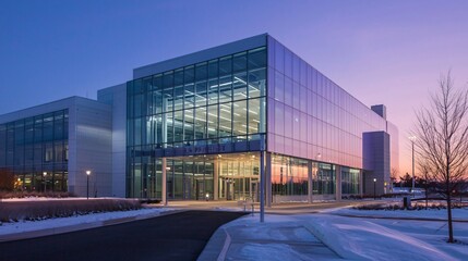 Poster - Chronic disease research facility showcases minimal architecture with innovative design and functionality