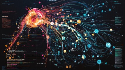 Poster - Explore innovative health data analysis and visualization techniques in a cyberpunk-inspired style