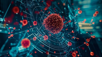 Aufkleber - Explore the intricacies of health risk monitoring through dynamic data visualization art styles