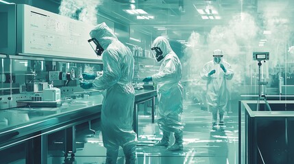 Fototapete - Explore the essential role of infection control systems in advanced laboratory environments for enhanced safety and efficiency