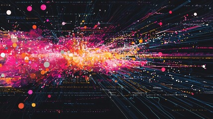 Aufkleber - Visualize infection control through abstract patterns to enhance understanding and awareness of health practices