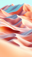 Poster - Waves of soft colors blend together, creating a calming abstract view reminiscent of a desert landscape at dusk