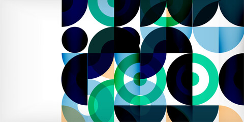 Aufkleber - Colorful circle abstract background. Template for wallpaper, banner, presentation, background