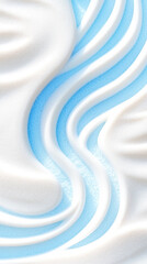 Poster - Swirls of creamy texture create a calming pattern against a soft blue backdrop, evoking tranquility and serenity